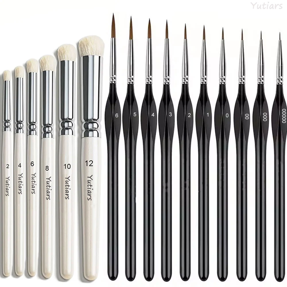 Model Kit Paint Set - مجموعة فرش طلاء مصغرة، فرش طلاء