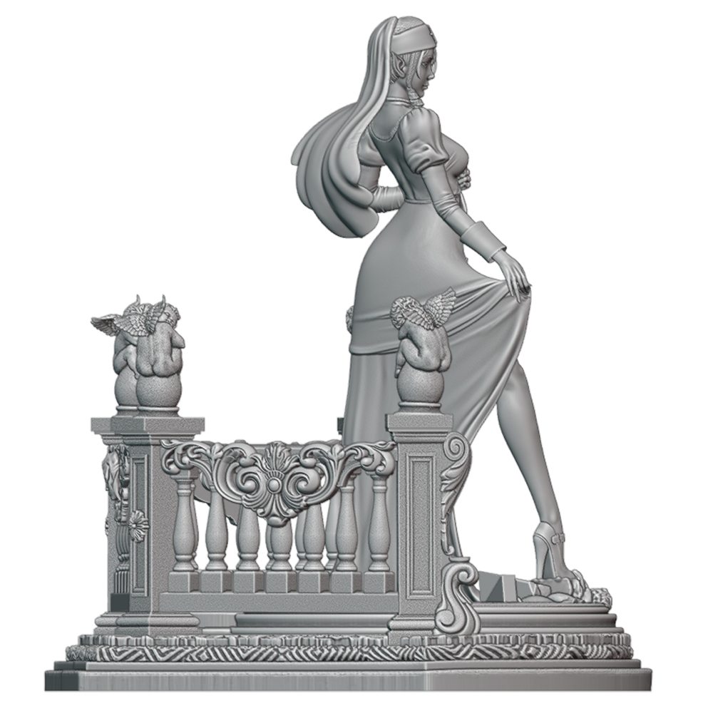 مجسم سيدة كهنة إلفية مع زينة ص - مراجعة Model Figure Base وسعره
