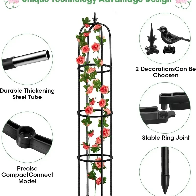 دعامات نباتات الحديقة عالية ال - مراجعة Model Kit Obelisk وسعره